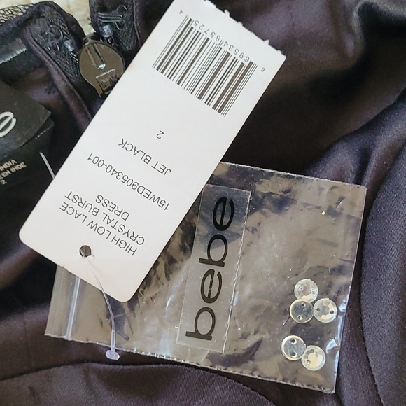 LAST ONE! bebe CRYSTAL BURST TULLE DRESS - Picture 10 of 10